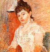 Berthe Morisot Jeune Fille en Blanc oil painting artist